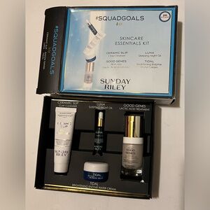 SUNDAY RILEY squadgoals Skincare Essentials Kit Luna Oil Good Gene Treatment New